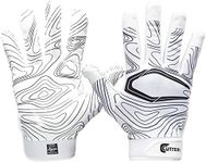 CUTTERS Game Day Receiver Glvs White Topo L/XL, Adult: L/XL