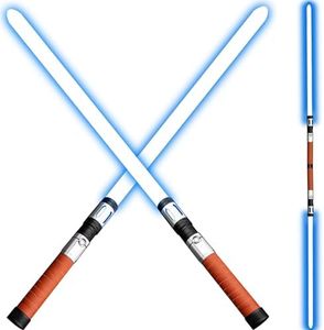 Saberforms 2 Pack Lightsaber 2 in 1 Dueling Light Saber with 12 RGB Colors 16 Sound Fonts and Motion Control, Force FX Lightsabers with Premium Metal Handle and Replaceable Blade for Adults, Kids
