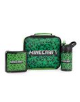 Minecraft Lunch Bag Set | Creeper Adventure for Boys | Lunch Box, Water Bottle & Snack Pot | Gamer Merchandise for Kids | Carry The Pixelated Adventure in Every Meal Lunch Set