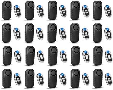 113db Bike Alarm,GreenCycle Bicycle Alarm with Remote,Bike Alarms for Ebikes,IP65 Waterproof,7 Levels of Sensitivity,Easy Installation,for Bicycles, Electric Bicycles,Motorcycle,20PK