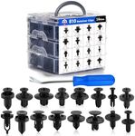 811PCS Car Push Retainer Clips with 16Most Popular Push Pins for Automotive Parts Sizes Auto Push Pin Plastic Car Clips with Blue Fastener Remover Tool for Toyota GM Ford Honda Acura Chrysler