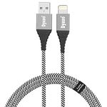 Dyazo 6 ft Apple Mfi Certified Charging & Sync Nylon Braided Cable with Flexi Head Technology Compatible with iPhone XS/Max/XR/X/8/8 Plus/7/7 Plus/6/6 Plus/6S/6S (Pack of 1)