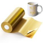 Euvin Gold Permanent Vinyl, Gold Vinyl for Cricut Cutting machine, 12" x 40 FT Gold Adhesive Vinyl Roll for Cricut, Silhouette Cameo Vinyl Cutter, Craft, Sign, Wall Sticker (Matte Gold)