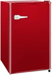 Antarctic Star Mini Upright Freezer -2.3 cu.ft Compact freezer with Removable Shelves and Adjustable Thermostat,Better for Home/Kitchen/Office(Red)