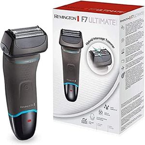 Remington Rasoir Electrique [Précision Confort] Ultimate Series F7 (Hybride: Poils longs & courts, Grilles flexibles précises,Batterie Lithium, Autonomie 50min,Ecran Digital, Etanche) Tondeuse XF8505