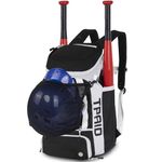 TPAID Baseball Backpack Large Capacity Softball Bag with Shoes Compartment and Fence Hook, Lightweight Baseball Equipment Bag Holds Bats, Helmets, Gloves, Hats, Clothes, Shoes