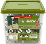 TIMco C2 Decking Screw TX20 CSK GRN Range - 4.5 x 75mm - Tub of 250 (WDEC08075)