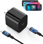 ewnol 60W Charger for Nintendo Switch 2, Fast Charging USB C Cable for Switch 2 Accessories, AC Adapter with 5FT Cable Compatible with Nintendo 2,Lite,OLED,Steam Deck - Support TV Mode