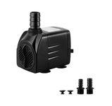 Asian Pumps & Machineries 45W Submersible Fountain Water Pump with Adjustable Flow Knob 2500 L/hr Head 2.5Mtr & 3 Nozzles 220v for Aquarium, Pond, Fish Tank, Hydroponics Showpieces Outdoor Pump