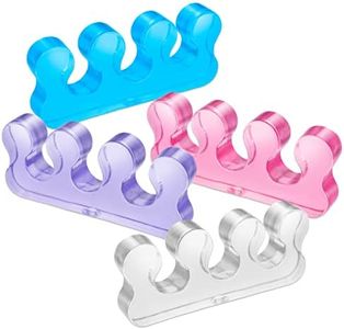 Molain Paquete de 8 separadores de dedos silicona pies esmaltes de uñas gel hombres y mujeres enderezadores y correctores para superponer los dedos los pies juanetes martillo alivio del dolor