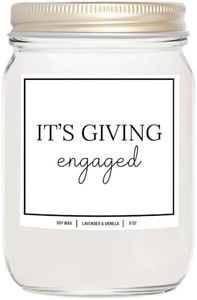 YouNique Designs Engagement Candle 8oz, It's Giving Engaged Candle, Newly Engaged Gifts for Couples Her Women Best Friends Daughter, Bride to Be Candle, Happy Engagement Gifts (Lavender & Vanilla)