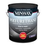 1 gal Minwax 71033 Clear Premium Oil-Water Hybrid Water-Based Oil-Modified Polyurethane, Warm Satin