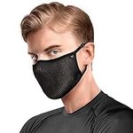 Naroo F.U Plus Copper - Reusable Filtering Breathable Pro Sport Mask for Cycling Running Biking (Large, Black)