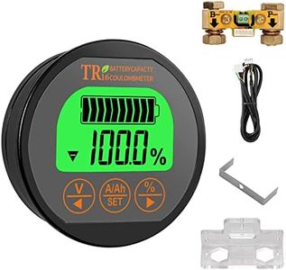 CAMWAY Battery Monitor 8-120V 0-500A Voltmeter Ammeter Voltage Current Meter Backlight Waterproof Auto Car Motor Boat Caravan RV Motorhome Golf Cart,etc