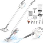 10-in-1 Steam Mop with Detachable Handheld Steamer, Multi & Up Steam Cleaner for Home with 350ml Tank, 10s Heat-Up, 2-Level Control, Lightweight and Multi-Surface Steamer for Floors, Carpets, Tiles