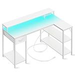 SUPERJARE L Shaped Gaming Desk with