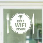 Wall4stickers Free WIFI Inside Plate Window Sign Vinyl Sticker Graphics Cafe Shop Salon Bar Restaurant