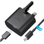 For Samsung Fast Charger,25W USBC Plug with 6ft USB C Cable, Wall Samsung Super Fast Chargers,Compatible with Galaxy S24/S24Ultra/S24+/S23 Ultra,S22,S21/S20 FE,S20,S10,Note 20,A12,A13,A14,A33,A53,A54