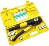 Leona Co 8 Ton Hydraulic Wire Hose Crimper Battery Cable Lug Terminal Crimping Clamp Tool with 9 hexagon Dies 4-70mm