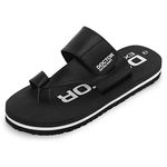 DOCTOR EXTRA SOFT Slipper for Men’s Stylish Alwin Orthopaedic Thumb Diabetic Comfort Care House Flip-Flop for Gents and Boys D-26-BLACK-9 UK