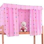 LA HAUTE Polyester Bed Canopy Single Sleeper Bunk Bed Curtain Student Dormitory Blackout Cloth Mosquito Nets Bedding Tent