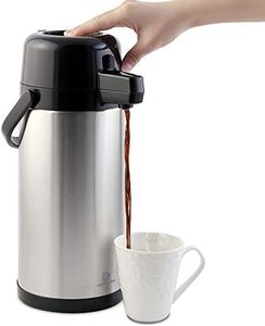 Airpot Coffee Dispenser with Pump,102 OZ/ 3L Large Coffee Dispenser for Party Hot Drinks Water Tea Chocolate Hot/Cold Water, Insulated Stainless Steel Thermos