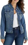 Wrangler Authentics Women's Denim Jacket, Weathered, Large