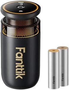 Fanttik N10 Smart Car Air Freshener, Waterless Essential Oil Diffuser with 3 Adjustable Levels and Ambient Light, Auto On/Off, 2550mAh USB-C Battery, Citrus/Woody Scents, Easy Swap Design