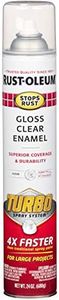 Rust-Oleum 353345 Stops Rust Turbo Spray Paint, 24 oz, Gloss Clear, (Pack of 1)