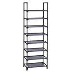 SONGMICS Shoe Rack, 8-Tier Shoe Shelf Organizer, Shoe Tower, 16-20 Pairs, for Closet, Gray ULSR024G02