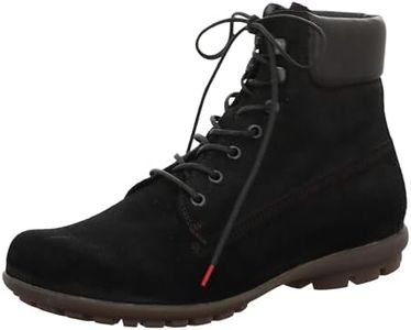 THINK! Men's Kong_3-000661 Leather Lined Sustainable Ankle Boot, 0000 Black Estate, 12 UK