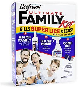 Licefreee Ultimate Family Lice Kit, Treats Entire Family & Home, Includes Largest Size Licefreee Spray to Kill Lice on Head, Licefreee Home Furniture Spray & NitDuo Two Sided Metal Lice Comb