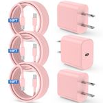 Susnwere iPhone 15/16 Charger 10 Ft with 20W USB C Charger Block,3-Pack 20W Fast Wall Charger for iPhone 16/ Pro/Pro Max/iPhone 15/ Pro/Pro Max/iPad Pro AirPods/Samsung,3Pack Extra Long 10ft Cable