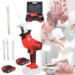 DRUXTO Portable Electric Bone Saw with 2 batteries, 36V 0-3000RPM Stainless Steel 15CM Saw Blade Cordless Reciprocating Saw LED lighting for Wood, Trees, Metal, PVC Pipe Cutting