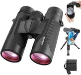 12x42 HD Binoculars for Adults High Power with Phone Adapter and Tripod- Super Bright Binoculars with Large View- Lightweight Waterproof Binoculars for Bird Watching Stargazing Cruise Travel Hiking