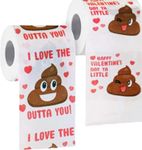 CHEERIN Funny Valentines Day Toilet Paper | Novelty Poop Emoji Gag Gift for Husband | Valentine's Day gifts for Him | Birthday Anniversary Fun Presents for Men