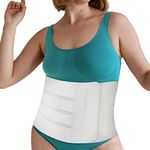 Abdominal Binder Post Surgery for Women or Men - 12" Wide Stomach Support Belly Binder Postpartum Wrap for C Section Pregnancy Compression, Tummy Tuck Belly Band, Plus Size Umbilical Belt (M)