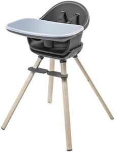 Maxi-Cosi Moa 4-en-1, Chaise Haute Bébé Evolutive, de 6 Mois à 7 Ans, 0 à 25 kg, Chaise Haute Réglable pour Bébé, se Transforme en Siège Rehausseur, Tabouret Bas et Bureau avec Siège, Beyond Graphite