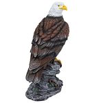 Eagle Sculpture for Garden, Eagle Statue for Lawn Yard Decoration Resin Statue Modern Art Outdoor Standing Bird Ornament for Patio Pond Backyard Home Decor Animal Miniatures Props Weather Resistant