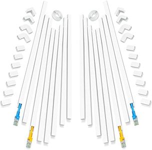 One-Cord Channel Cable Concealer - CMC-03 Cord Cover Wall Cable Management System - 250'' Cable Hider Raceway Kit for a Power Cord, Ethernet Cable, Speaker Wire - 16X L15.7in, W0.59in H0.39in, White