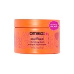 amika soulfood nourishing hair mask - hydrating hair care for dry, damaged strands - lightweight deep conditioner enriched with jojoba seed oil + seabuckthorn - restores softness + shine (250 ml)