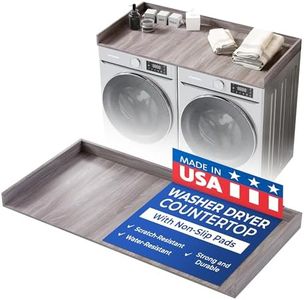 OfficeSimpli Large Washer Dryer Countertop 30 x 58 - Made in USA - Heavy-Duty Laundry Countertop Over Washer and Dryer, Laundry Room Countertop Organization Solution with Non-Slip Pads, Iconic Maple