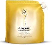 GK HAIR Global Keratin Juvexin Lightening Powder (17.6 Fl Oz/500g) Pectin Protection Dust Free Powder Bleach Fast Acting Blue Base Prevents Loss of Moisture Provide Ideal Viscosity