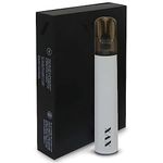 XVX Magnet POD – White – Rechargeable E Cigarette Vape Pen Starter Kit Set – Magnet Pod Mesh 0.8 Ohm Coil – Compatible with All E Liquids – Refillable 2ML PODS – e cig Starter Kit Set