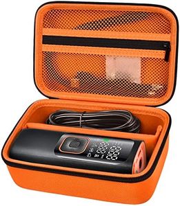 Case Compatible with ILTIDE/for Frarome/for LOLSSA/for Teffim/for Hafuloky/for Skight Tire Inflator Portable Air Compressor, Car Air Pump Storage Holder for Air Tube & Accessories (Box Only) - Orange