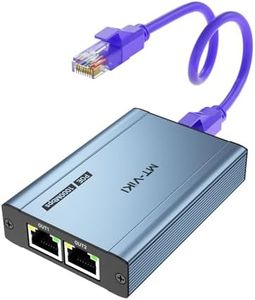 MT-VIKI Upgraded POE Ethernet Splitter 1 to 2 1000Mbps, (No Power Supply Required), POE Gigabit Dual RJ45 Splitter for Cat5e/6/7/8 Cable, Work with POE IP Camera, POE Switch and More