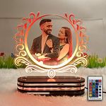 lampees Acrylic 3D LED Lamp with Digital UV Printed Photo for Anniversary Gift, Multicolor (PS-019)