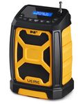 UEME 5W Rugged DAB/DAB+ FM Radio with Bluetooth and 2600mAh built in rechargeable battery. (Yellow/Black)