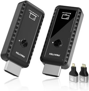 PWAYTEK HDMI Wireless Transmitter and Receivert 4K Decodierung, 1080P Ausgang, 164FT/50M, DualBand 2,4G/5G, für PC/Laptop/HDTV/Projektor, Plug & Play, ohne App (Schwarz)