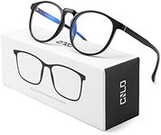 CNLO Blue Light Blocking Glasses，Computer Glasses ，Radiation Protection Gaming Glasses, for UV Protection, Anti Eyestrain, Lightweight Frame Eyewear，Men/Women(Black)